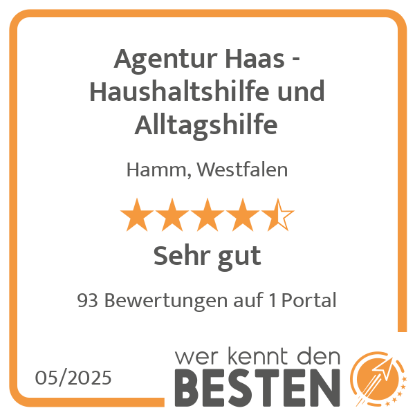 Agentur Haas - Haushaltshilfe und Alltagshilfe in Hamm in Westfalen - Logo