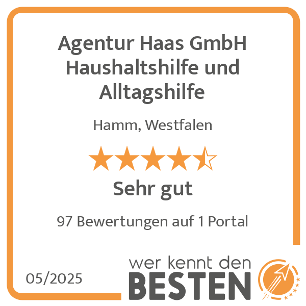 Agentur Haas GmbH Haushaltshilfe und Alltagshilfe in Hamm in Westfalen - Logo