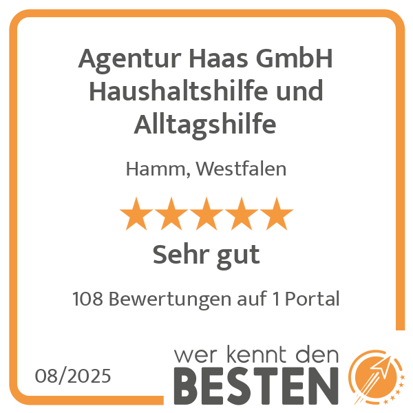 Agentur Haas GmbH Haushaltshilfe und Alltagshilfe in Hamm in Westfalen - Logo