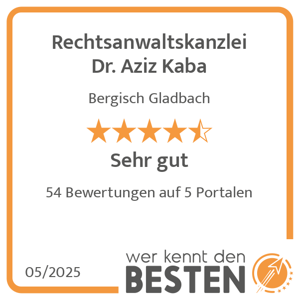 Rechtsanwaltskanzlei Dr. Aziz Kaba in Bergisch Gladbach - Logo