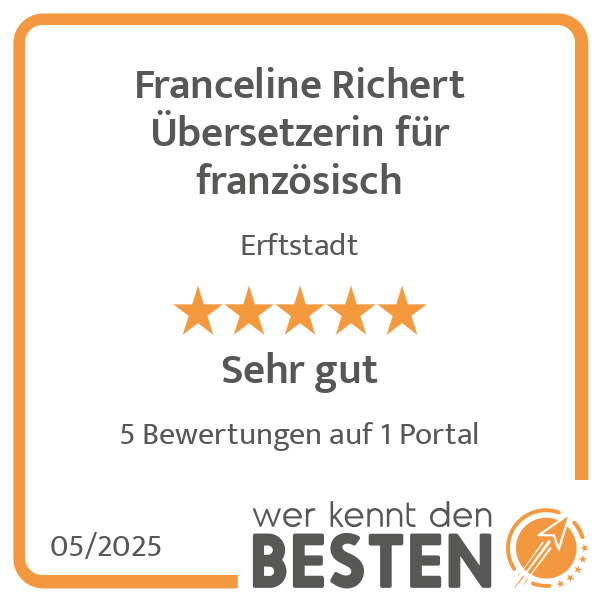 Franceline Richert Übersetzerin für französisch in Erftstadt - Logo