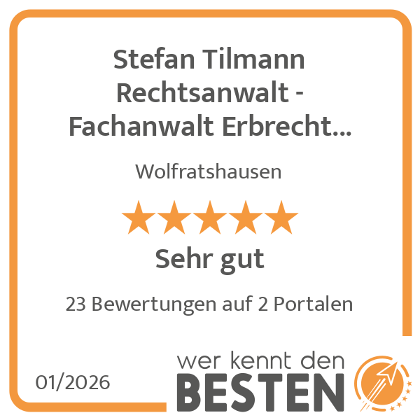 Stefan Tilmann Rechtsanwalt - Fachanwalt Erbrecht  …