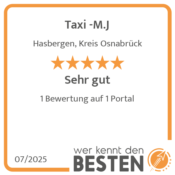 Taxi -M.J in Hasbergen Kreis Osnabrück - Logo