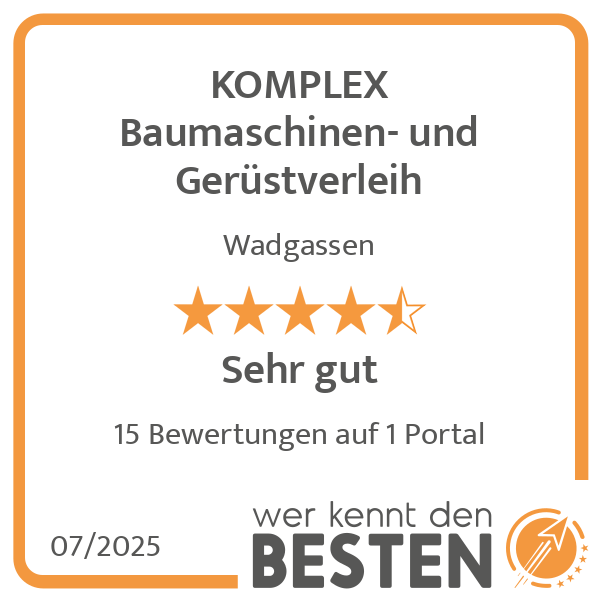 KOMPLEX Baumaschinen- und Gerüstverleih in Wadgassen - Logo