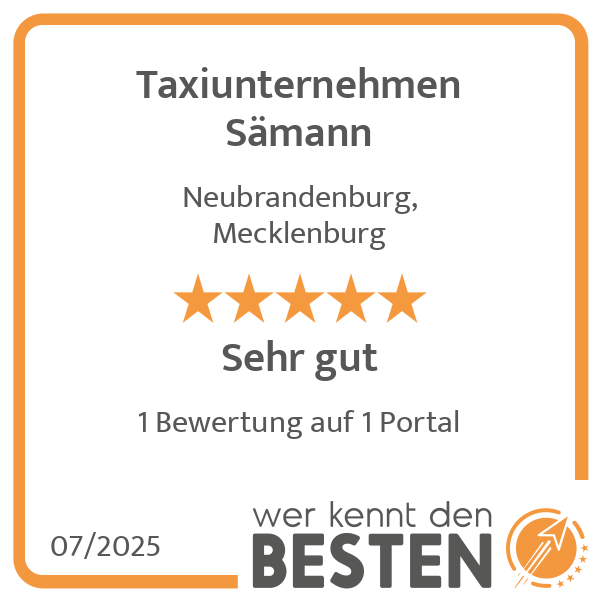 Taxiunternehmen Sämann in Neubrandenburg - Logo