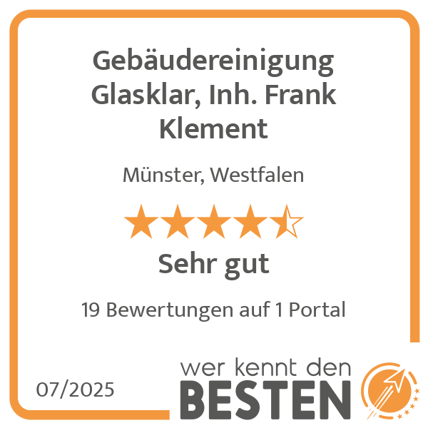 Gebäudereinigung Glasklar, Inh. Frank Klement in Münster - Logo