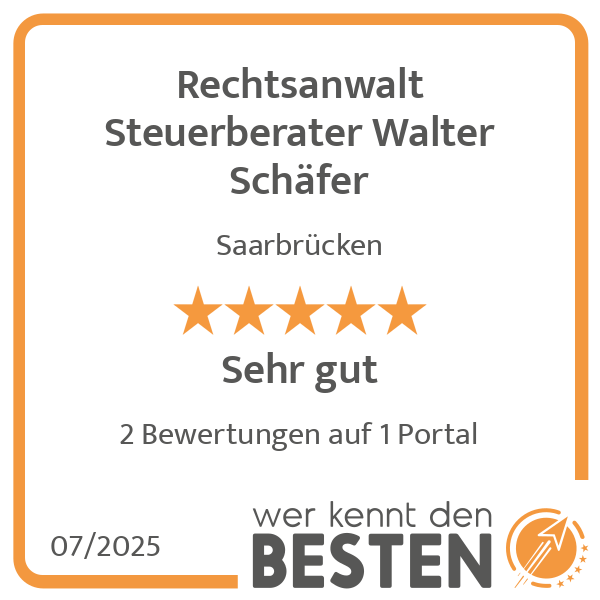 Rechtsanwalt Steuerberater Walter Schäfer in Saarbrücken - Logo