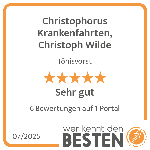 Christophorus Krankenfahrten, Christoph Wilde in Tönisvorst - Logo