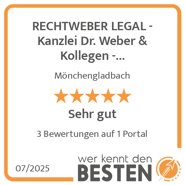 RECHTWEBER LEGAL - Kanzlei Dr. Weber & Kollegen - Rechtsanwälte in Mönchengladbach - Logo