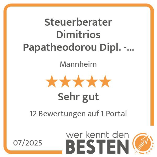 Steuerberater Dimitrios Papatheodorou Dipl. -Kfm. in Mannheim - Logo