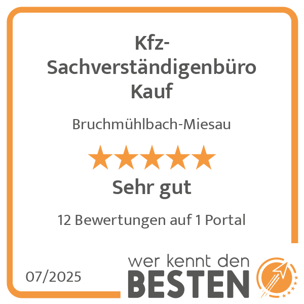 Kfz-Sachverständigenbüro Kauf in Bruchmühlbach Miesau - Logo Kfz-Sachverständigenbüro Kauf in Bruchmühlbach Miesau - Logo