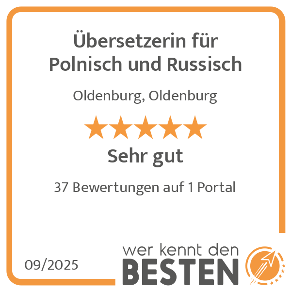 Übersetzerin für Polnisch und Russisch in Oldenburg in Oldenburg - Logo
