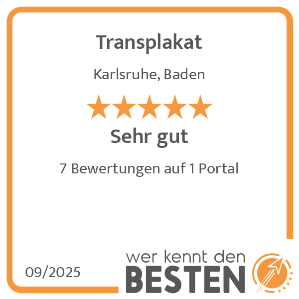 Transplakat in Karlsruhe - Logo