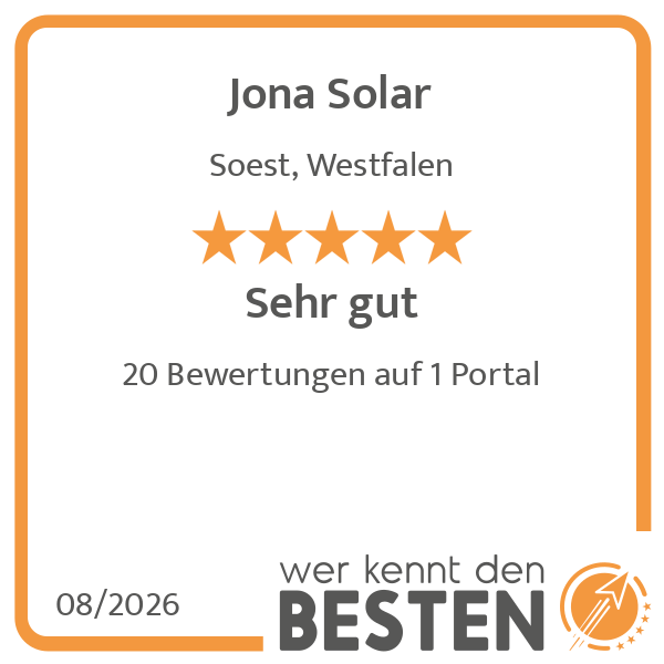 Jona Solar - werkenntdenBESTEN.de Qualitätssiegel