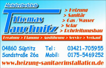Meisterbetrieb Thomas Tauchnitz Heizung-Sanitärinstallation