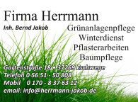 Jakob Bernd Firma Herrmann Garten-und Landschaftsbau-Winterdienst-Grünanlagenpflege-Baumpflege