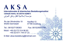 Aksa international Islamisches Bestattungsinstitut Darmstadt