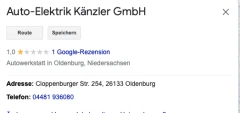 Autoelektrik K&auml;nzler GmbH Hatten