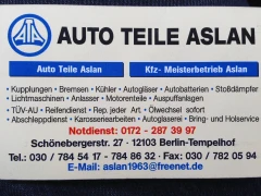 Autoteile Aslan - Ihre Kfz Werkstatt in Tempelhof Berlin