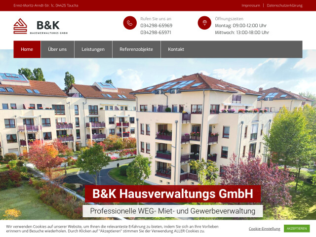 B & K Hausverwaltung Taucha | Öffnungszeiten | Telefon | Adresse