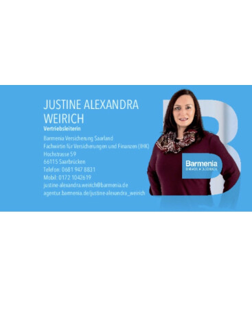 Barmenia Versicherungen Justine Alexandra Weirich Wadern Offnungszeiten Telefon Adresse