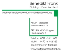 Benedikt Frank - Immobilienbewertung Bad S&auml;ckingen
