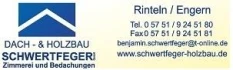 Logo Benjamin Dach und Holzbau Schwertfeger GmbH Zimmerei/Dachdeckerei