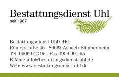 Bestattungsdienst Uhl OHG Asbach-Bäumenheim
