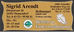 Betten- und Federnreinigung Arendt Damendorf
