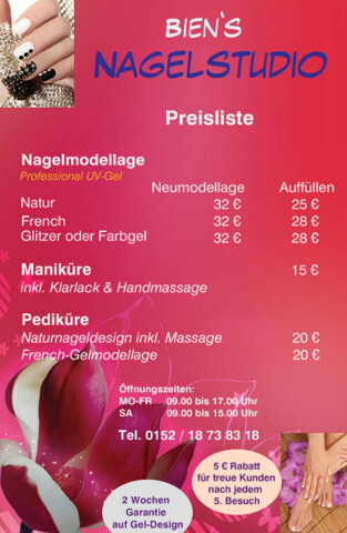 Bien S Nagelstudio Lahnstein Offnungszeiten Telefon Adresse