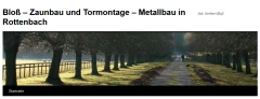 Bloß - Zaunbau und Tormontage - Metallbau Königsee-Rottenbach