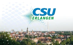 Logo CSU Kreisverband-Erlangen und Bundestagsabgeordneter Stefan Müller