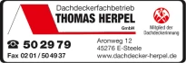 Logo Dachdeckerfachbetrieb Thomas Herpel GmbH