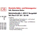 Deutsche Bahn & Reiseagentur Golus Burgst&auml;dt