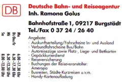 Deutsche Bahn & Reiseagentur Golus Burgstädt