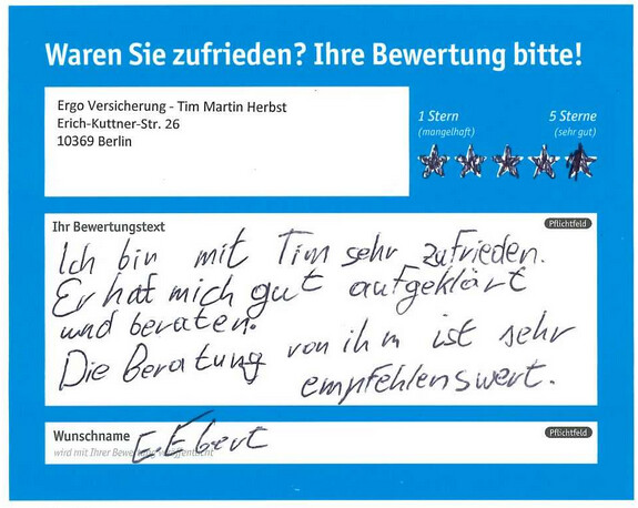 Ergo Versicherung Tim Martin Herbst Berlin Lichtenberg Offnungszeiten Telefon Adresse