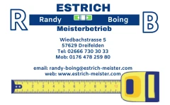 Estrich Randy Boing Meisterbetrieb Dreifelden