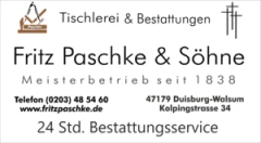 Fritz Paschke & S&ouml;hne Duisburg