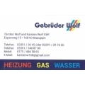 Gebr. Wolf Heizungsbau GbR Neuruppin