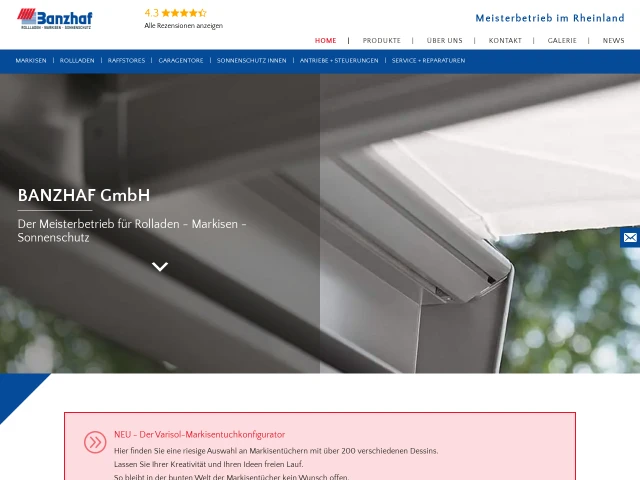 Sonnenschutz Innen – Banzhaf GmbH