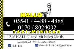 Hallo Taxi Hallo Minicar Hannoversch Münden