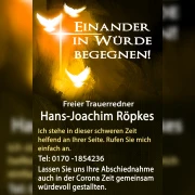 Hans Joachim Röpkes Trauerredner Südbrookmerland