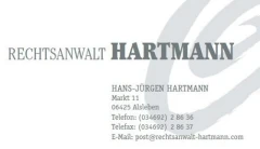 Logo Rechtsanwalt Hartmann, Hans-Jürgen