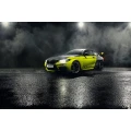Vollfolierung des BMW M235 Clubsport in neon und grau metallic matt.