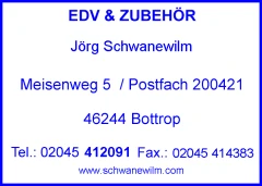 Jörg Martin Schwanewilm EDV & Zubehör Bottrop