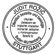 Judit Rozic - Urkundenübersetzerin Stuttgart