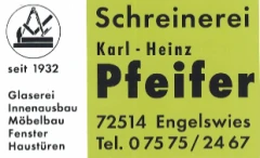 Karl-Heinz Pfeifer Bauschreinerei Inzigkofen