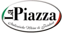 Logo La Piazza ""Italienische Weine u. Feinkost""