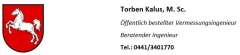 Logo M. Sc. Torben Kalus öffentlich bestellter Vermessungsingenieur