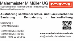 Malermeister M.Müller UG Mittenwalde